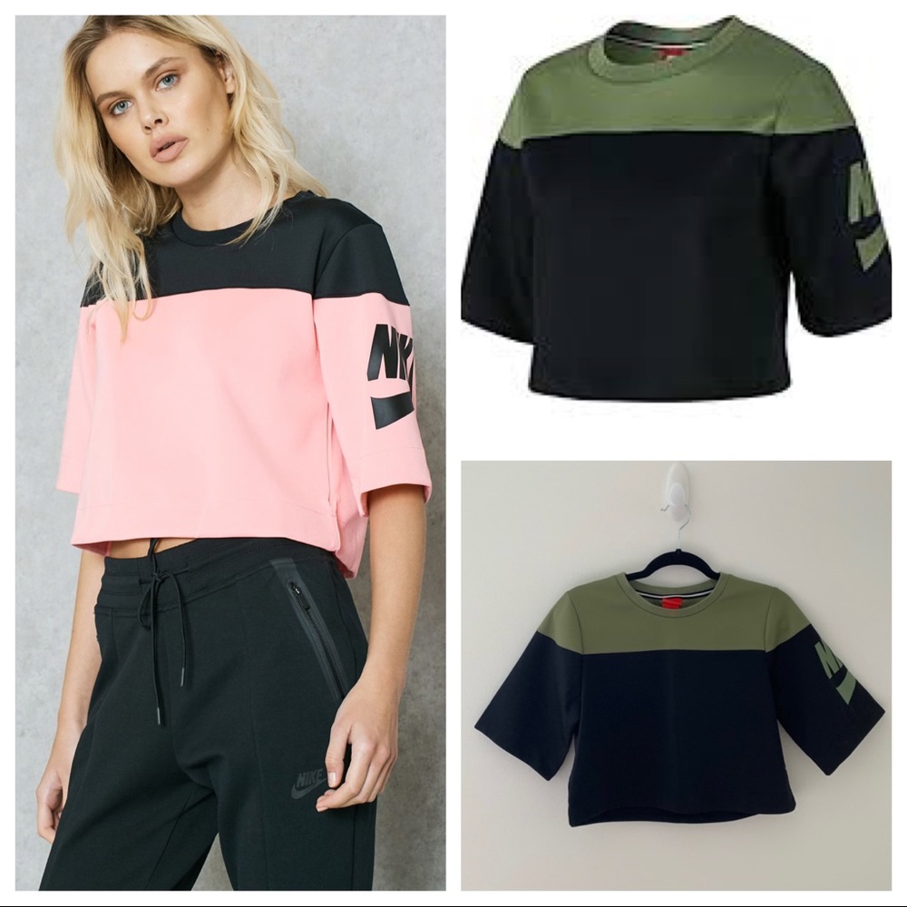 Nike Sportswear Irreverent Crop - black/green
